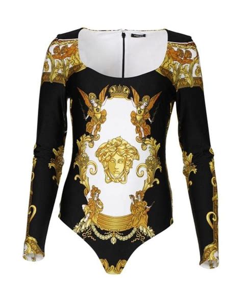 womens versace bodysuit|Versace leather bodysuit.